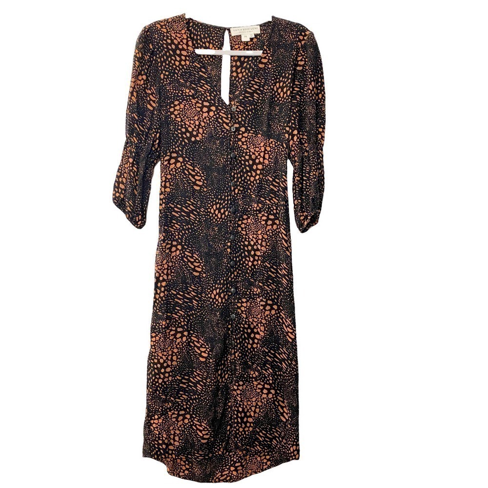 revolve Saltwater Luxe LA Cut out back abstract keyhole back Dress Medium